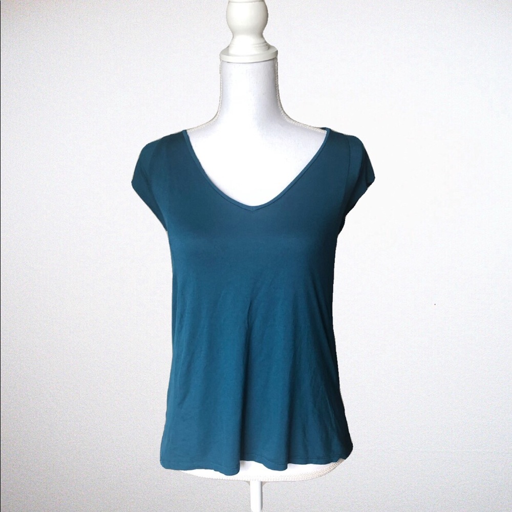 Anthropologie Deletta Shimmerwing Top Open Back XS